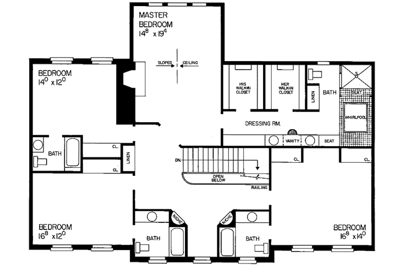 Classical Style House Plan - 4 Beds 4.5 Baths 5113 Sq/Ft Plan #72-809 ...