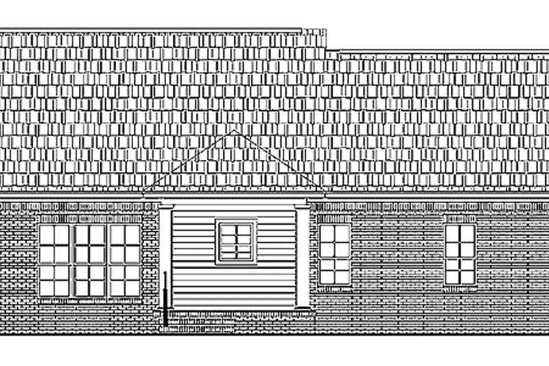 Home Plan - Exterior - Rear Elevation for Country House Plan #21-407 - 3 bed, 2 bath