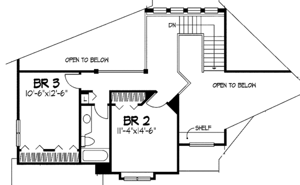 Home Plan - Traditional Floor Plan - Upper Floor Plan #320-697