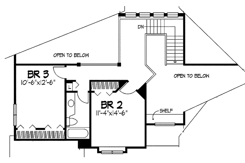 Home Plan - Floor Plan - Upper Floor for Traditional House Plan #320-697 - 3 bed, 3.5 bath