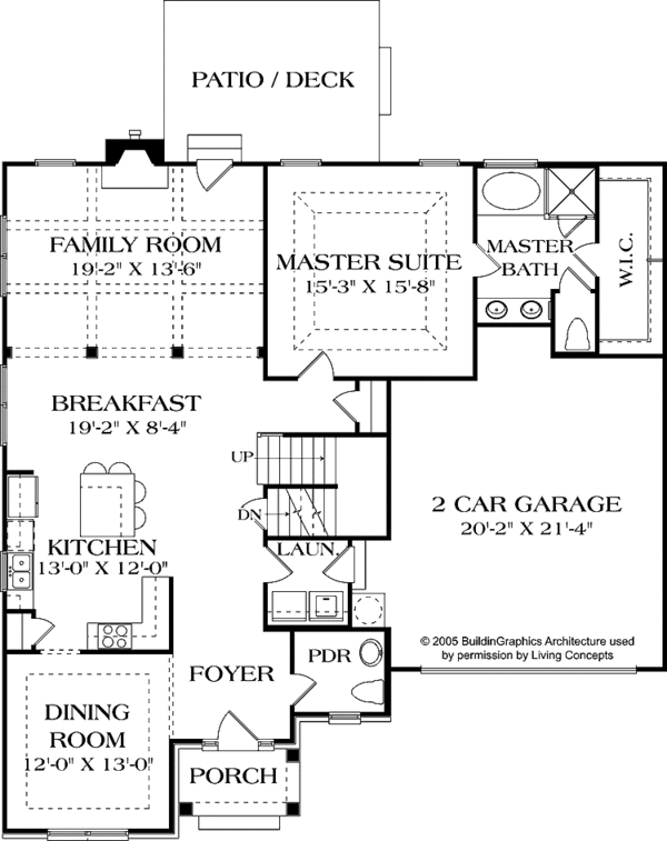 House Blueprint - Traditional Floor Plan - Main Floor Plan #453-538