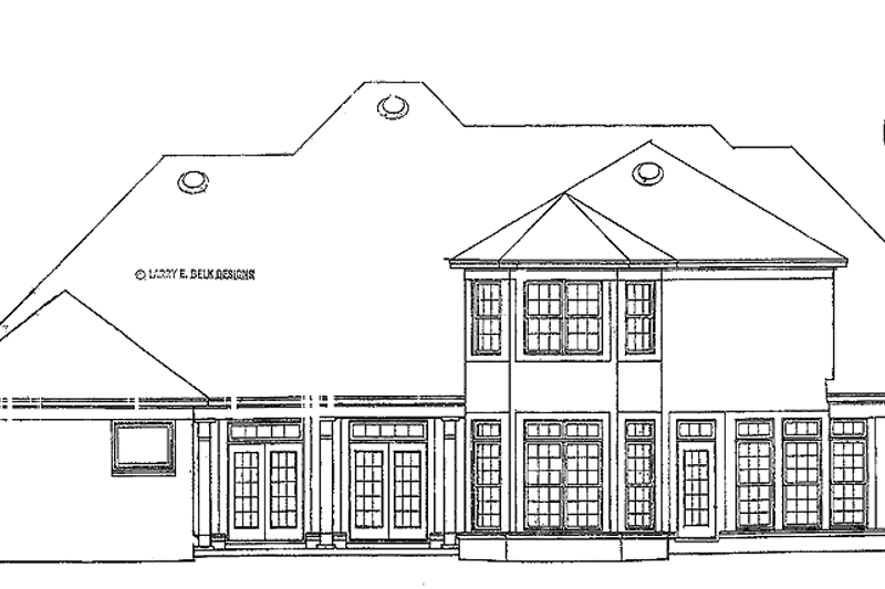 Home Plan - Exterior - Rear Elevation for Mediterranean House Plan #952-96 - 5 bed, 4.5 bath
