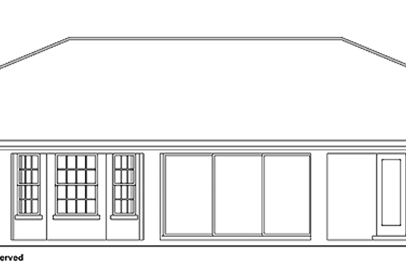 Architectural House Design - Exterior - Rear Elevation 1 for Mediterranean House Plan #930-304 - 3 bed, 2 bath