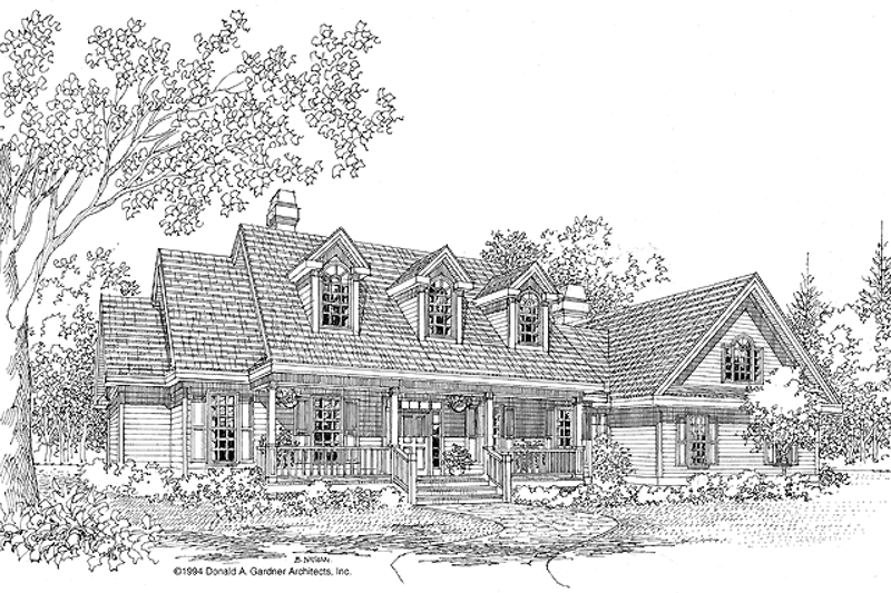Home Plan - Country Exterior - Front Elevation Plan #929-376