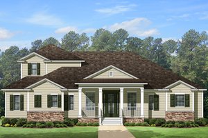 Country Exterior - Front Elevation Plan #1058-114