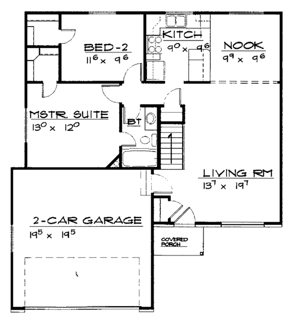 House Blueprint - Country Floor Plan - Main Floor Plan #308-294