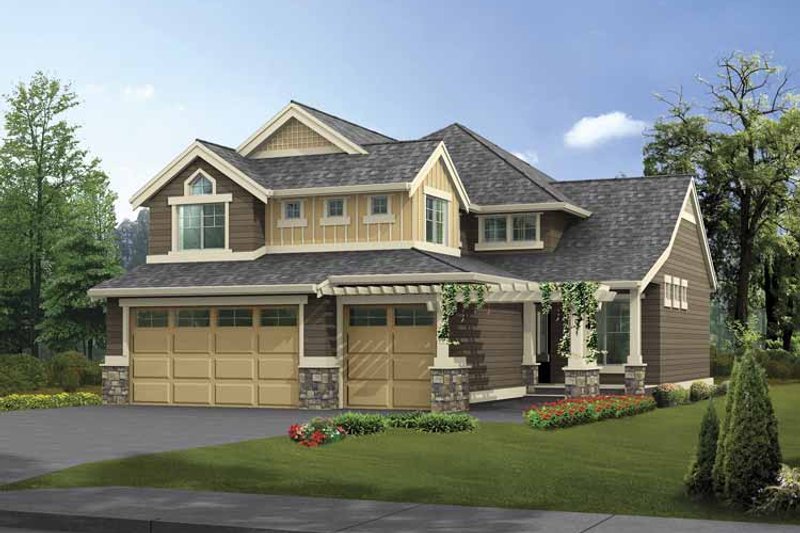 Dream House Plan - Craftsman Exterior - Front Elevation Plan #132-360