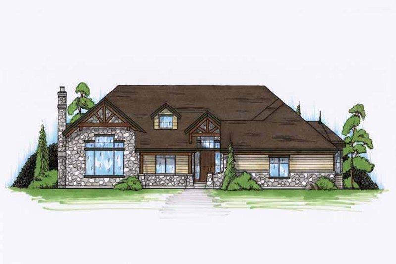 Architectural House Design - Craftsman Exterior - Front Elevation Plan #945-116