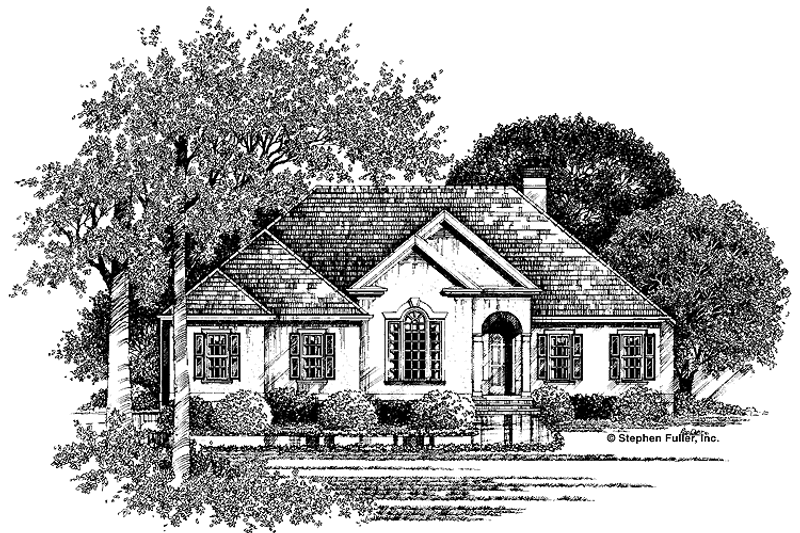 Architectural House Design - Exterior - Front Elevation 3 for Country House Plan #429-77 - 3 bed, 2.5 bath