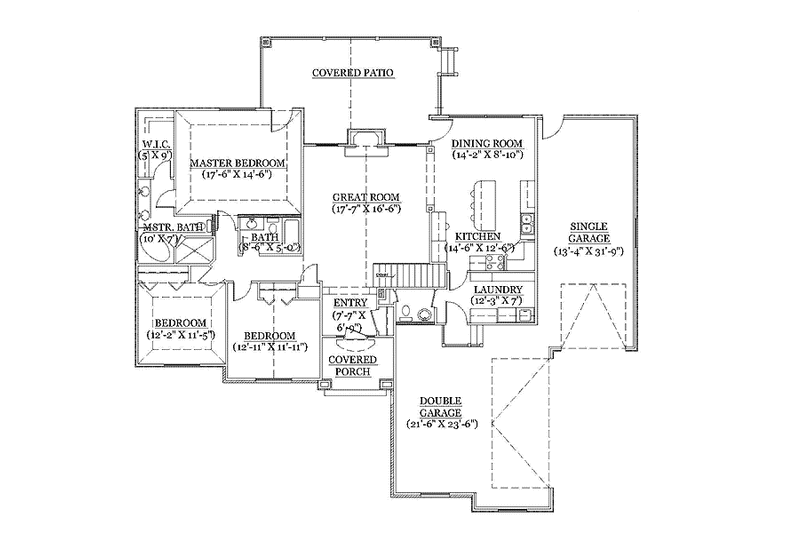 Home Plan - Floor Plan - Main Floor for Traditional House Plan #945-91 - 3 bed, 2.5 bath