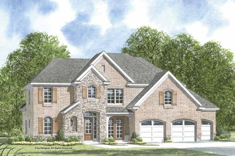Dream House Plan - Exterior - Front Elevation 3 for European House Plan #952-202 - 5 bed, 5 bath