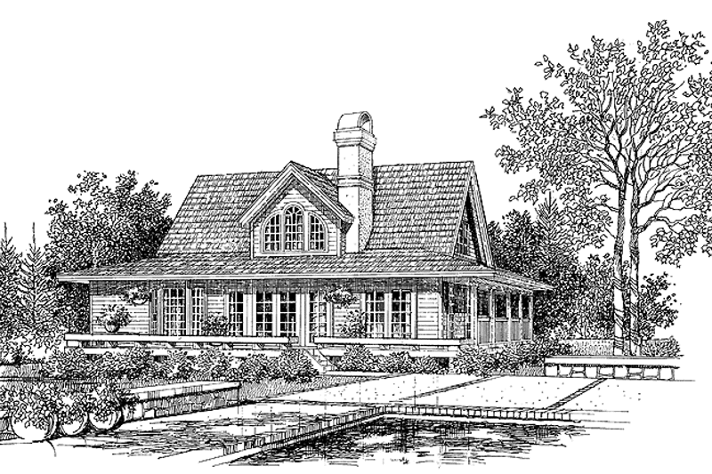 Home Plan - Exterior - Rear Elevation 1 for Farmhouse House Plan #929-77 - 3 bed, 2.5 bath