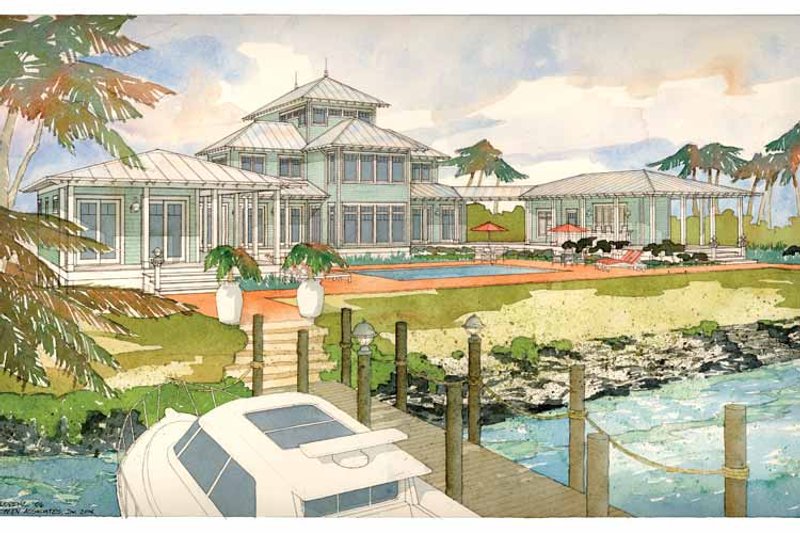 Dream House Plan - Exterior - Rear Elevation 1 for Country House Plan #928-41 - 6 bed, 5 bath
