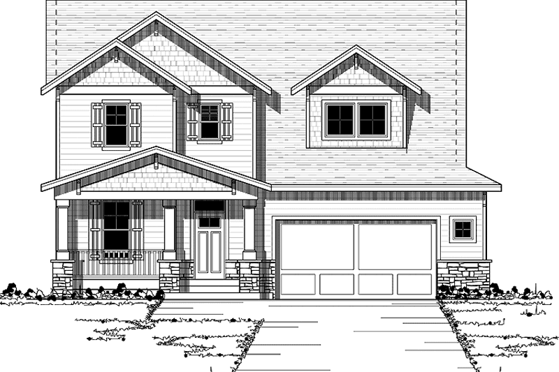 Architectural House Design - European Exterior - Front Elevation Plan #51-622