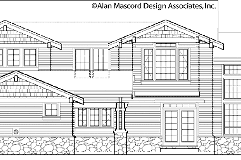 Dream House Plan - Exterior - Rear Elevation for Craftsman House Plan #48-852 - 4 bed, 3.5 bath
