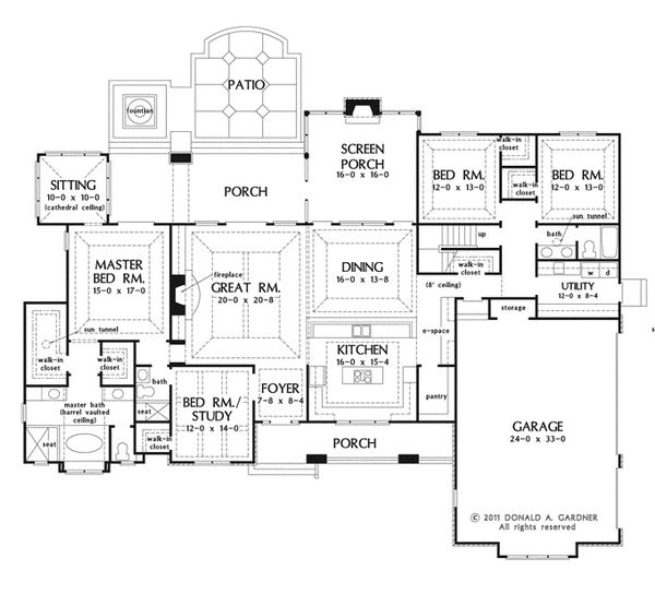 European Floor Plan - Main Floor Plan #929-939