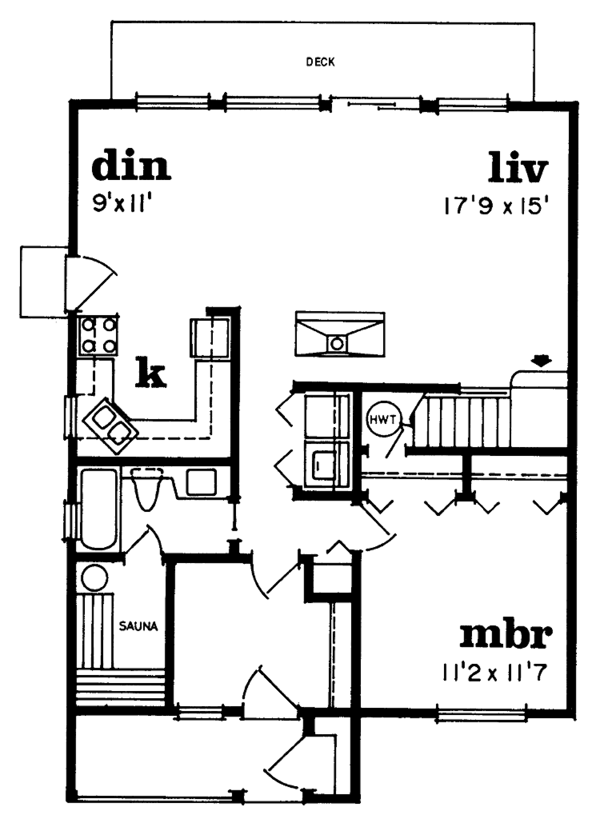 House Blueprint - Craftsman Floor Plan - Main Floor Plan #47-923
