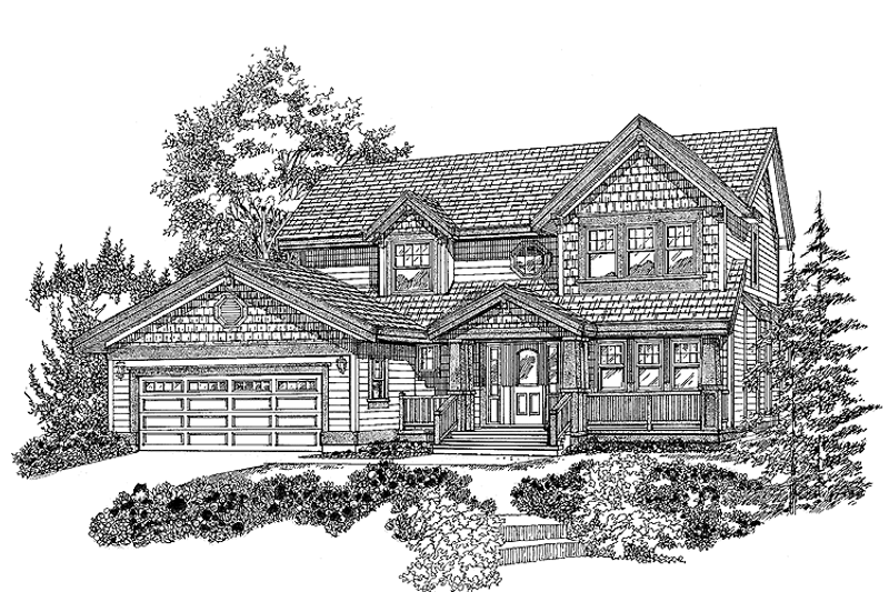 Dream House Plan - Craftsman Exterior - Front Elevation Plan #47-911