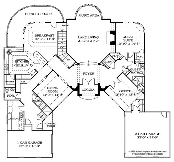 House Design - European Floor Plan - Main Floor Plan #453-110