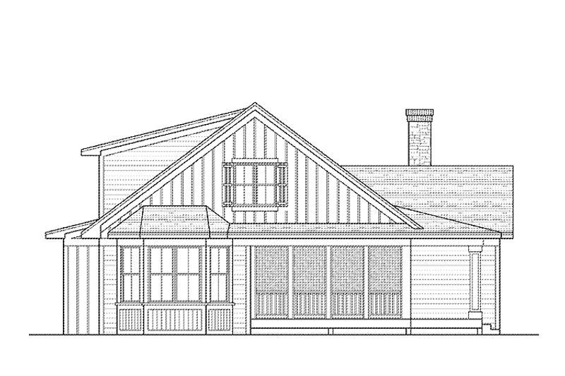Home Plan - Exterior - Rear Elevation for Traditional House Plan #51-1046 - 3 bed, 2 bath