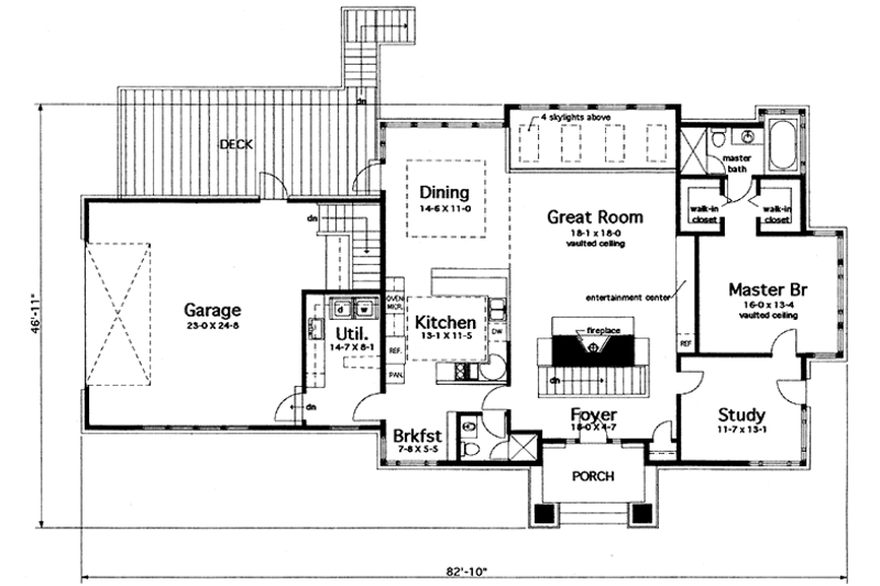 Dream House Plan - Floor Plan - Main Floor for Craftsman House Plan #965-4 - 3 bed, 3 bath
