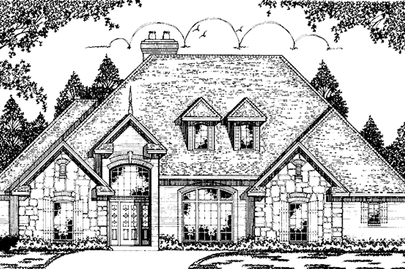 Architectural House Design - Country Exterior - Front Elevation Plan #42-500