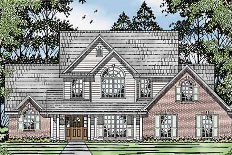 Dream House Plan - Country Exterior - Front Elevation Plan #42-595