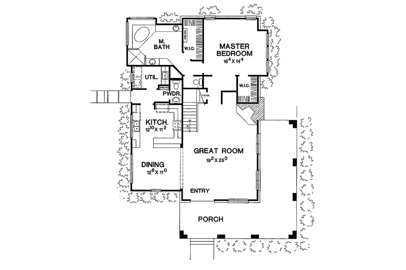 Home Plan - Floor Plan - Main Floor for Colonial House Plan #472-183 - 3 bed, 2.5 bath