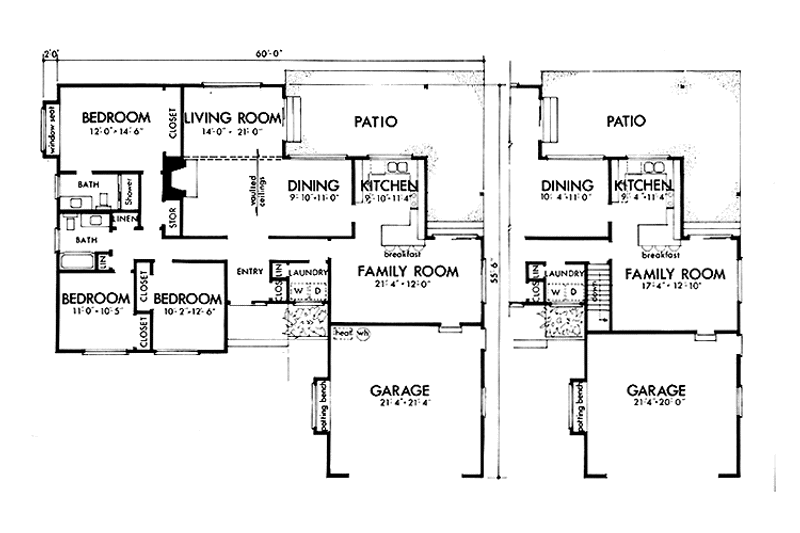 Home Plan - Floor Plan - Main Floor for Prairie House Plan #320-1397 - 3 bed, 2 bath