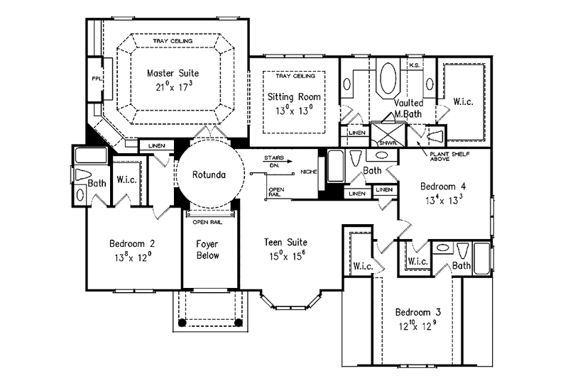 Home Plan - Floor Plan - Upper Floor for Traditional House Plan #927-293 - 5 bed, 5.5 bath