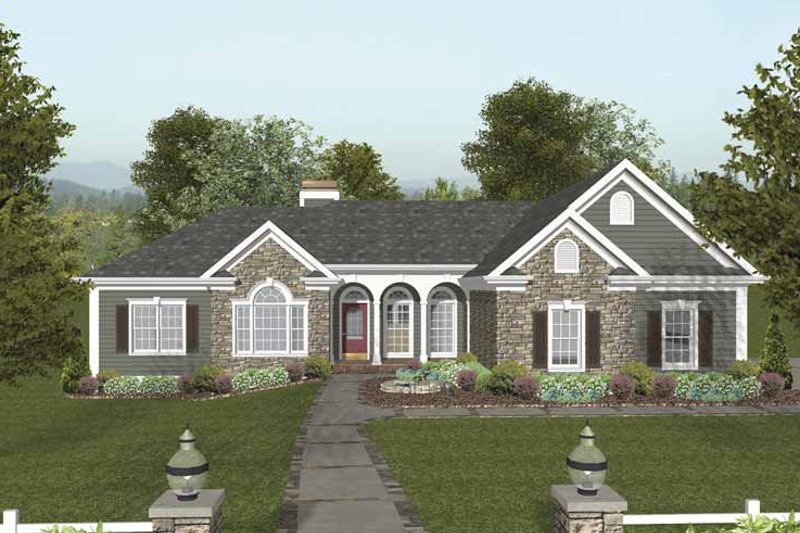 Dream House Plan - Traditional Exterior - Front Elevation Plan #56-684