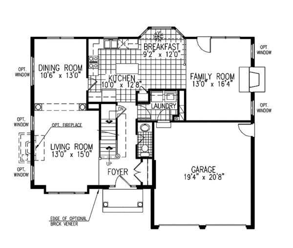 Dream House Plan - Colonial Floor Plan - Main Floor Plan #953-17