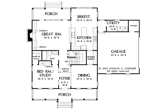 Floor Plan - Main Floor for Classical House Plan #929-679 - 4 bed, 3 bath