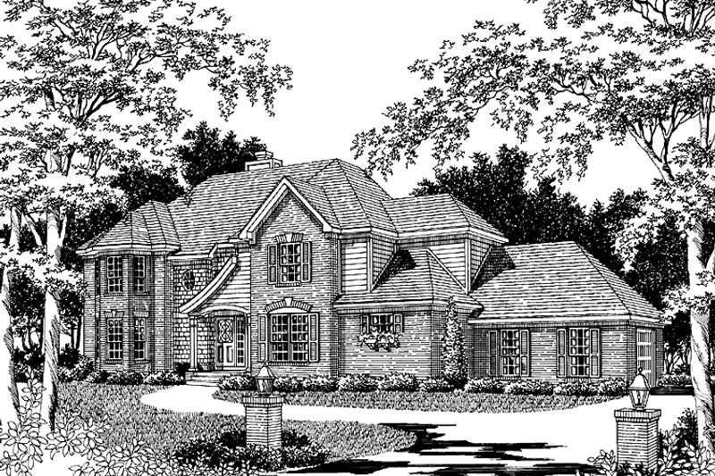 Dream House Plan - Exterior - Front Elevation 3 for Cottage House Plan #952-124 - 4 bed, 3.5 bath