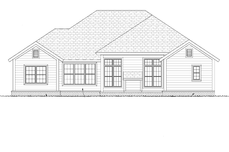 Dream House Plan - Exterior - Rear Elevation for Traditional House Plan #513-2113 - 4 bed, 3 bath