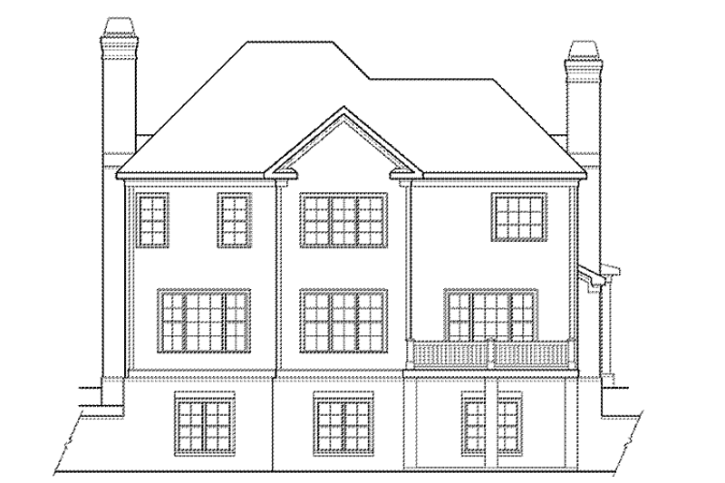 Home Plan - Exterior - Rear Elevation for Traditional House Plan #927-517 - 4 bed, 3.5 bath