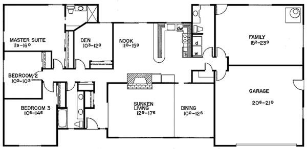 House Plan Design - Ranch Floor Plan - Main Floor Plan #60-744
