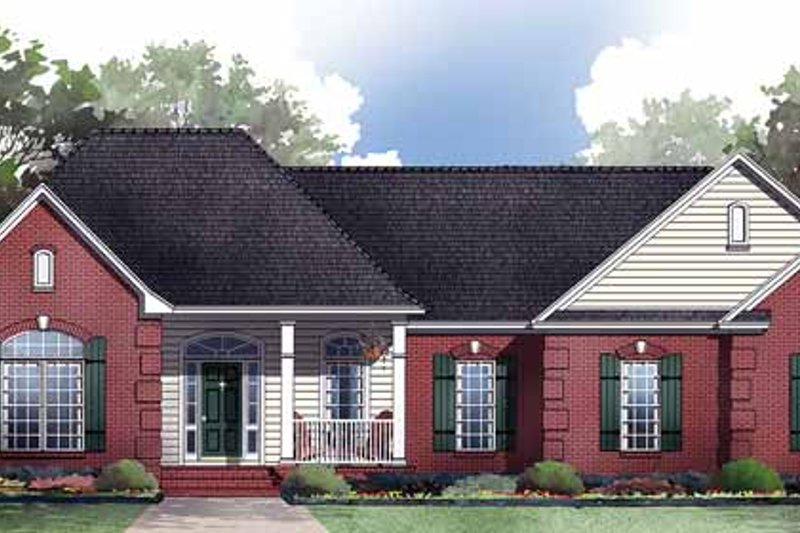 House Plan Design - Country Exterior - Front Elevation Plan #21-414