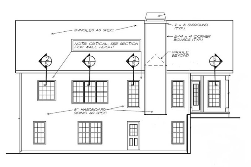 Home Plan - Exterior - Rear Elevation for Ranch House Plan #927-450 - 3 bed, 2 bath