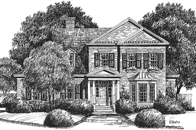 Home Plan - Classical Exterior - Front Elevation Plan #429-160