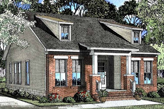 Exterior - Front Elevation 3 for Craftsman House Plan #17-3101 - 3 bed, 2 bath