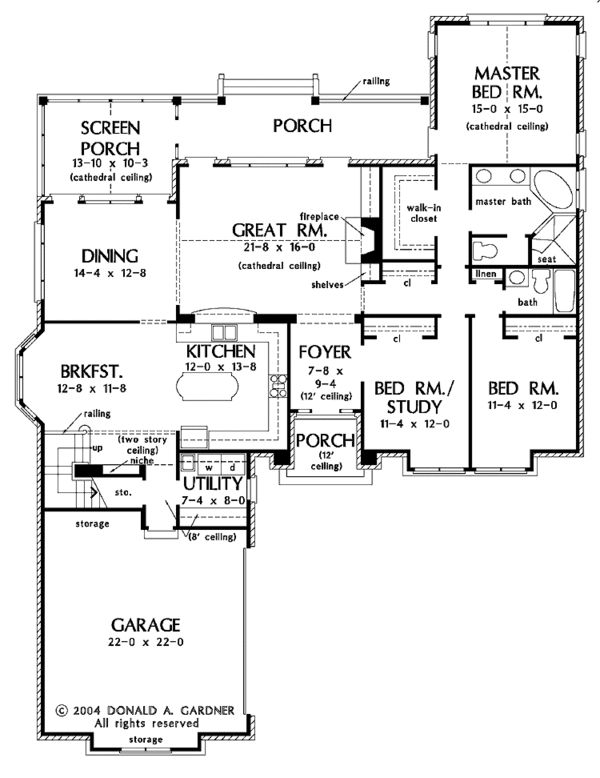 House Plan Design - Ranch Floor Plan - Main Floor Plan #929-712