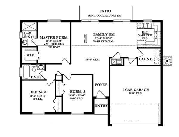 House Plan Design - Ranch Floor Plan - Main Floor Plan #1058-30