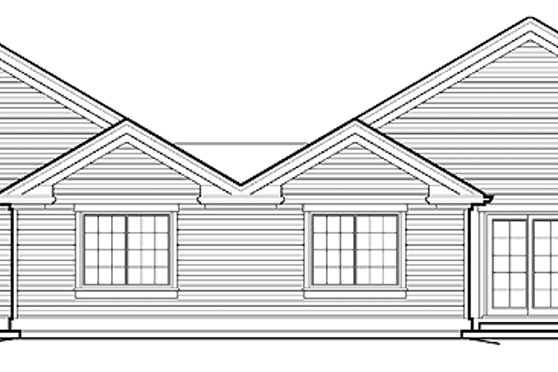 Dream House Plan - Exterior - Rear Elevation for Ranch House Plan #48-804, 0 bath