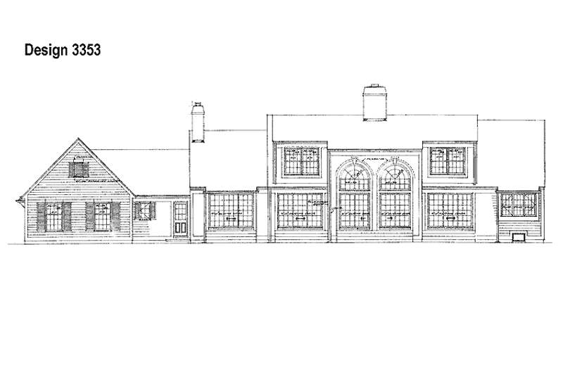 Dream House Plan - Exterior - Rear Elevation for Classical House Plan #72-864 - 3 bed, 3 bath
