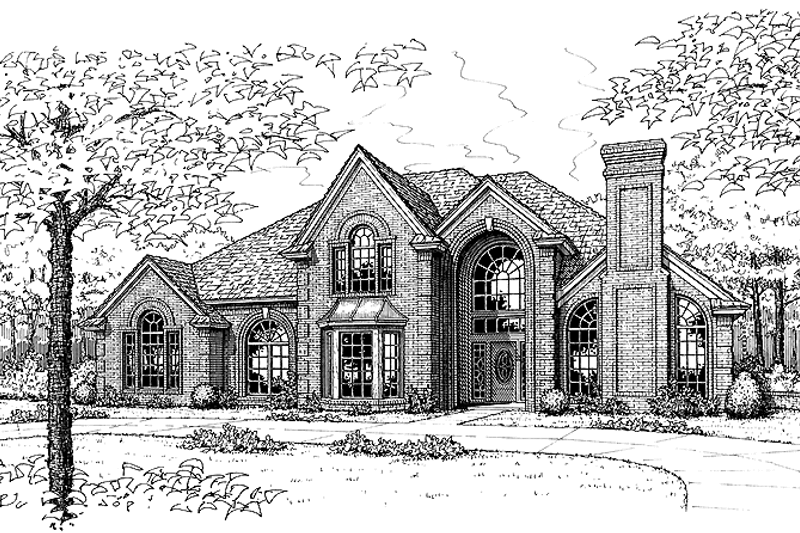 Dream House Plan - Traditional Exterior - Front Elevation Plan #310-1084