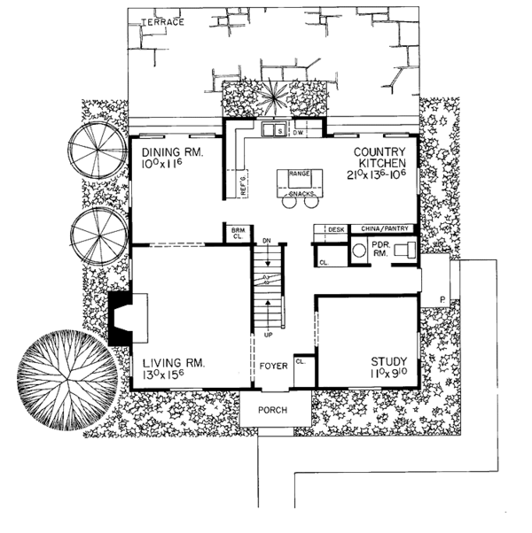 Dream House Plan - Colonial Floor Plan - Main Floor Plan #72-753