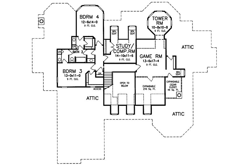 Dream House Plan - Floor Plan - Upper Floor for Victorian House Plan #952-232 - 4 bed, 3 bath