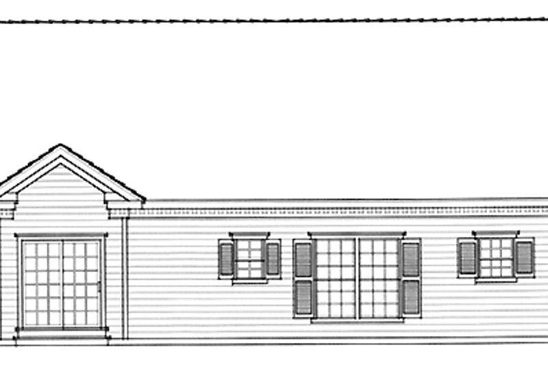 Architectural House Design - Exterior - Rear Elevation for Country House Plan #1037-45 - 3 bed, 2 bath