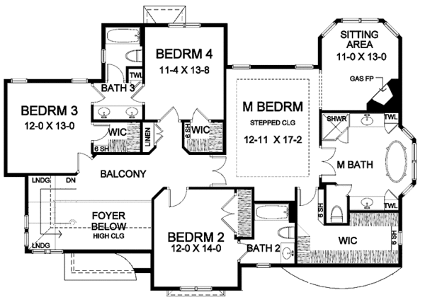 House Plan Design - Country Floor Plan - Upper Floor Plan #328-427